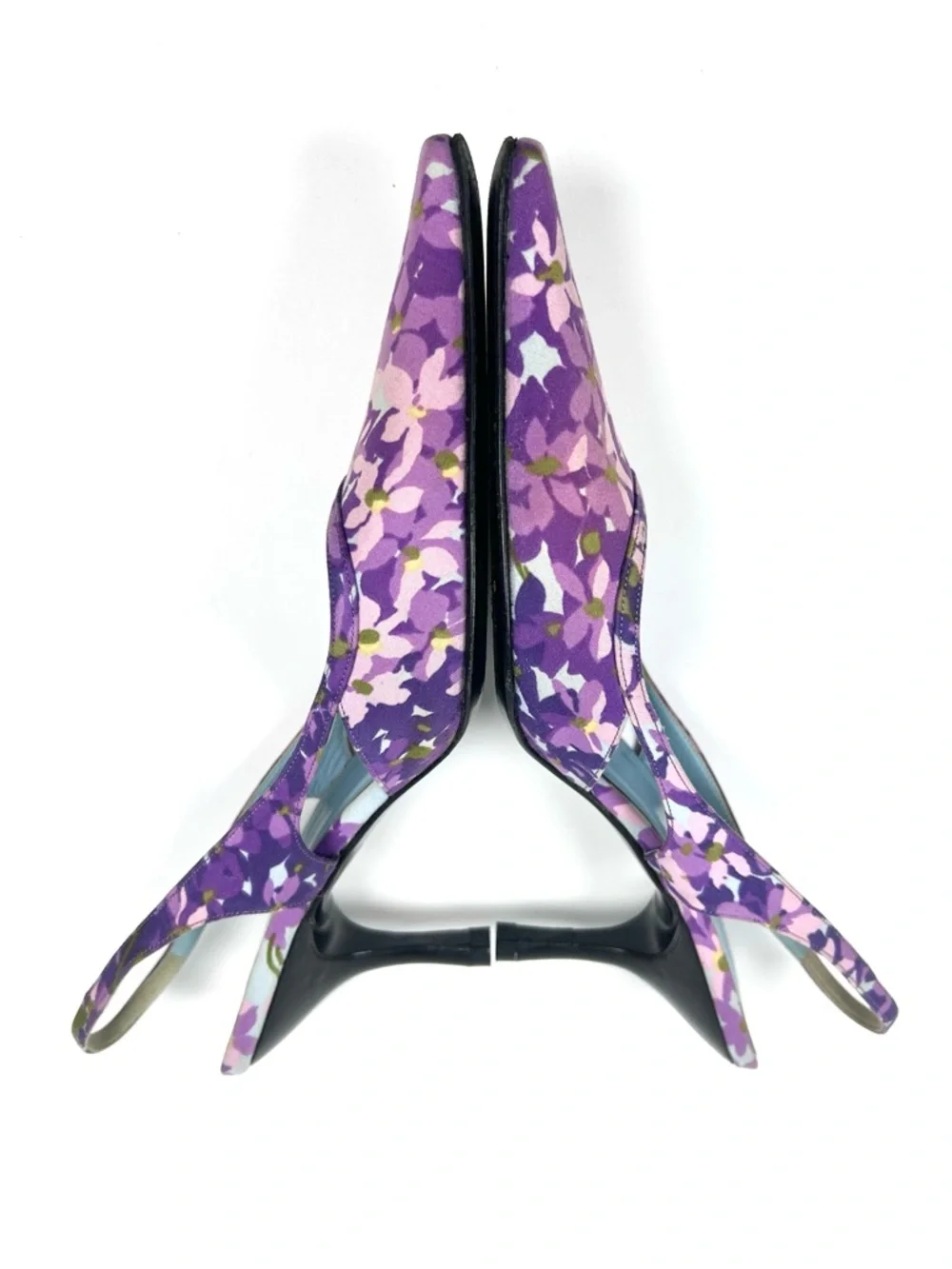 Vintage Moschino Cheap & Chic Purple Floral Slingback Heel‎ Women’s 39 Spring